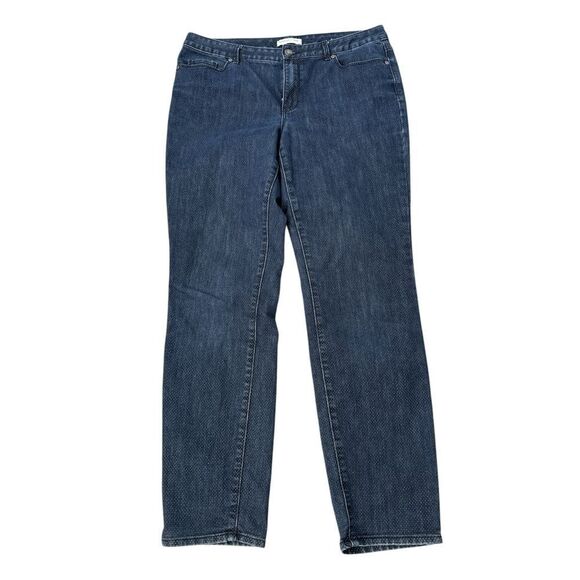 Coldwater Creek Natural Fit Jeans Size 14 Medium Wash Straight-Leg Stretch Denim - Picture 1 of 10